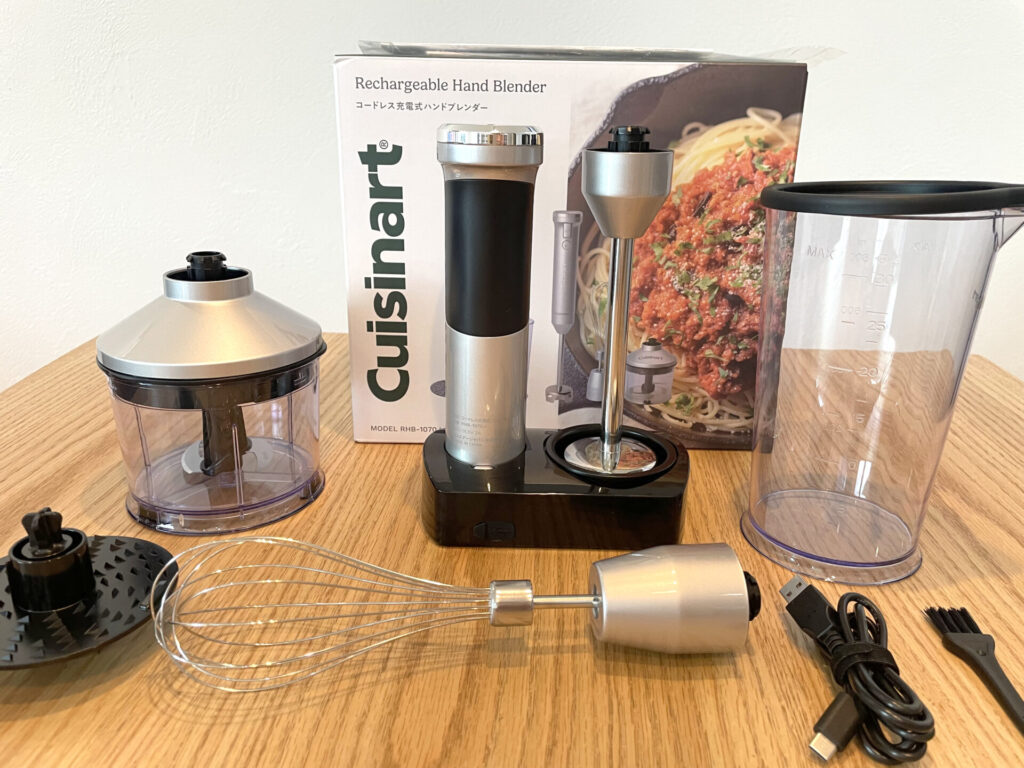 Cuisinart　コードレス　ハンドブレンダー　フルセット写真