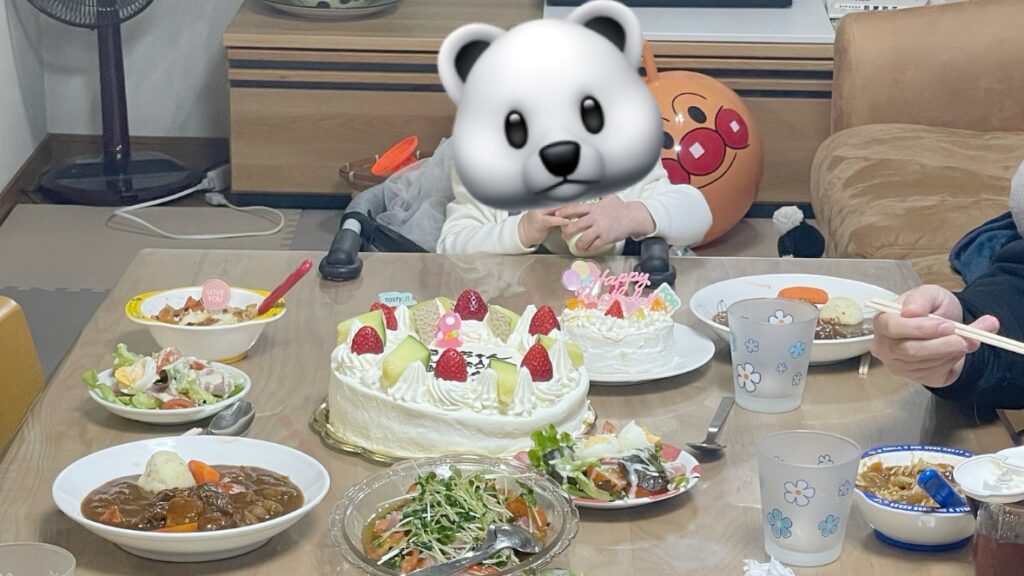 1歳の誕生日ケーキデビュー